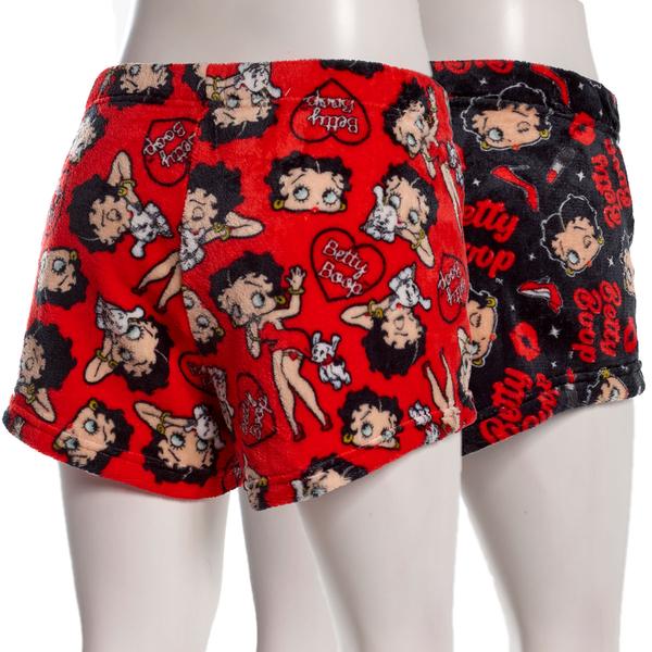 Juniors Betty Boop Hearts & Kisses 2pk. Plush Pajama Bottoms
