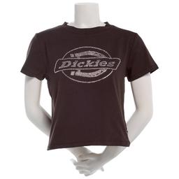 Juniors C-Life Short Sleeve Dickies Rhinestone Baby Tee