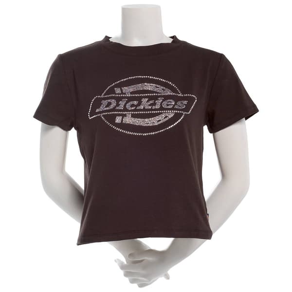 Juniors C-Life Short Sleeve Dickies Rhinestone Baby Tee