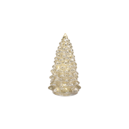 Melrose LED Lighted Mercury Glass Holiday Tree Decor - Set of 4