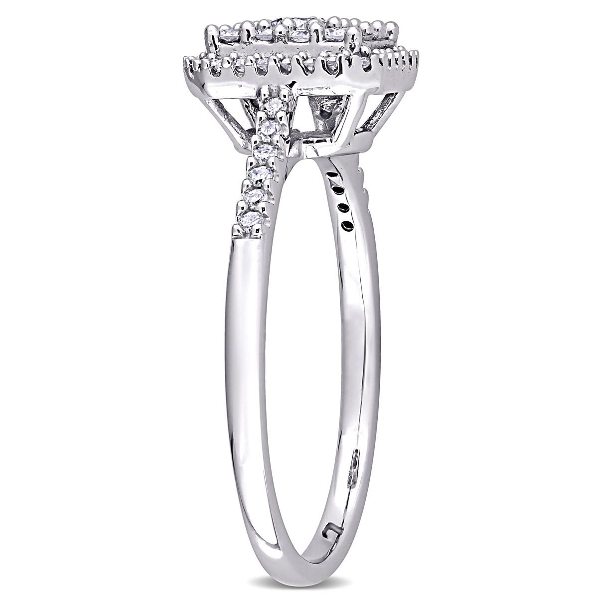 Diamond Classics™ 10kt. White Gold 1/2ctw. Diamond Square Ring