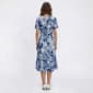 Womens Luxology Short Sleeve Floral A-Line Midi Dress - image 2