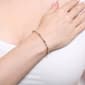 Athra Rose Gold Over Brass Oval Bead Stations & Crystal Bracelet - image 3