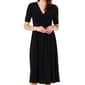 Womens MSK Solid Elbow Sleeve Surplice Midi Dress - image 1