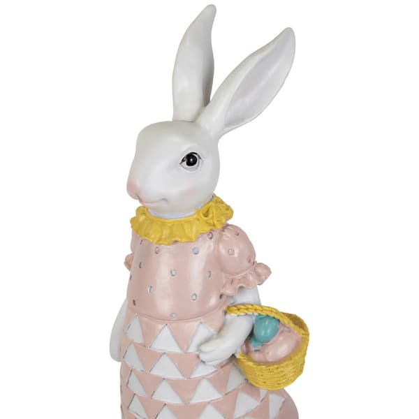 Northlight Seasonal Bunny with Easter Basket Garden Statue