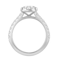 Nova Star® White Gold Lab Grown Diamond Halo Engagement Ring