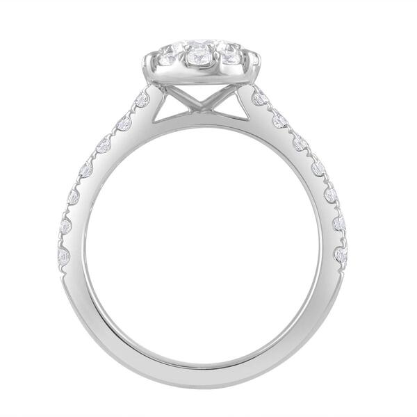 Nova Star&#174; White Gold Lab Grown Diamond Halo Engagement Ring