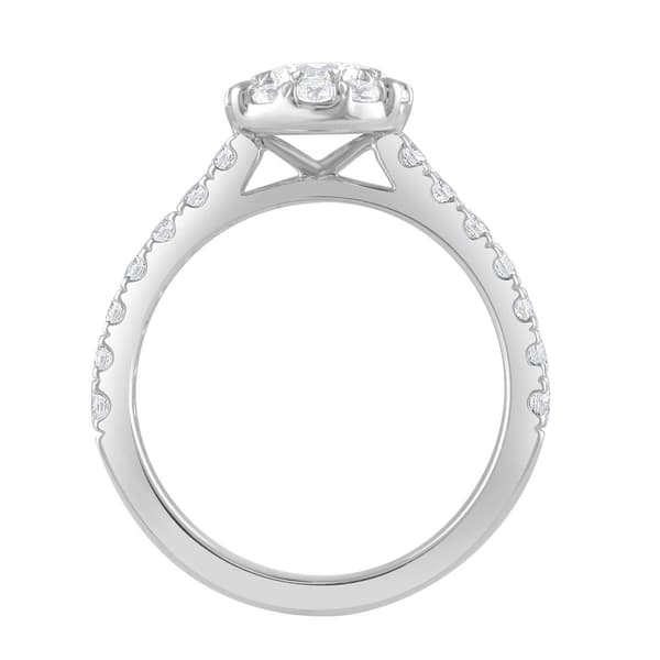 Nova Star&#174; White Gold Lab Grown Diamond Halo Engagement Ring