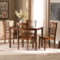 Baxton Studio Nicolette Walnut Brown Finished Wood 5pc Dining Set - image 7