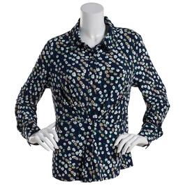Womens Tommy Hilfiger Long Sleeve Floral Casual Button Front
