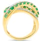 Gemstone Classics™ Emerald with White Zircon Crossover Ring - image 4