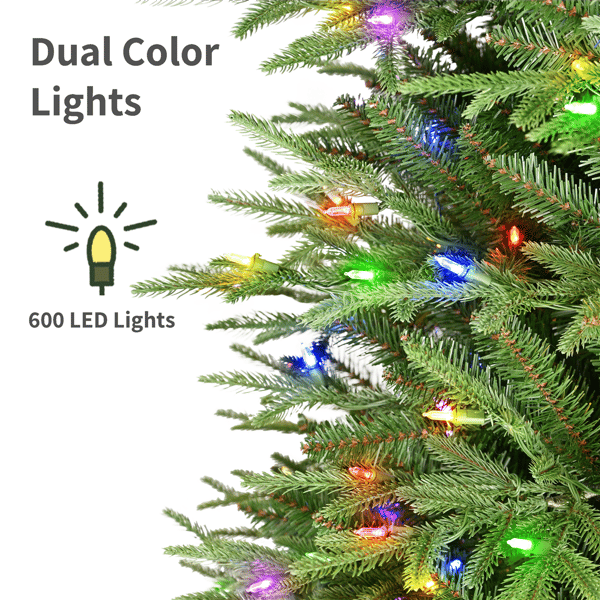 Puleo International 6.5ft. Pre-Lit Fraser Fir Slim Christmas Tree
