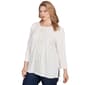 Plus Size Ruby Rd. New Neutrals Embellished Solid Knit Blouse - image 4