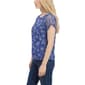 Womens NY Collection Short Sleeve Floral Vine Blouse - image 3