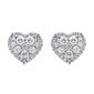 Nova Star&#174; Sterling Silver Lab Grown Diamond Heart Stud Earrings - image 3