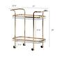 South Shore Maliza Gold and Glass Bar Cart - image 6