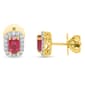 Gemstone Classics(tm) Created Ruby & Lab Grown Diamond Earrings - image 1