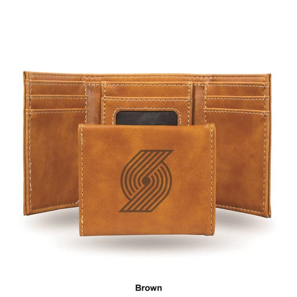 Mens NBA Portland Trail Blazers Faux Leather Trifold Wallet