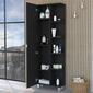 FM FURNITURE Los Angeles Black Corner Cabinet w/ Mirror - image 4
