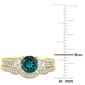Gemstone Classics&#8482; 10kt. Gold Diamond & Lab Created Emerald Ring - image 3