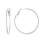 Silver Plated 30mm Clutchless Tube Hoop Earrings - image 1