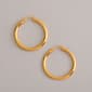 14kt. Yellow Gold Hoop Earrings w/Nano Diamond Resin - image 1