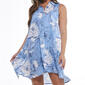 Womens Mlle Gabrielle Sleeveless Floral Fit &amp; Flare Shirtdress - image 3