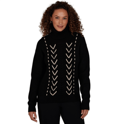 Womens Emaline Soiree Long Sleeve Whipstitch Sweater