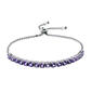 Gemstones Classics&#40;tm&#41; 4ctw Amethyst Sterling Silver Bracelet - image 1