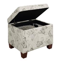Convenience Concepts Madison Butterfly Storage Ottoman