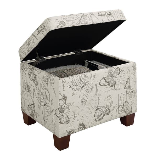 Convenience Concepts Madison Butterfly Storage Ottoman