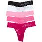 Juniors Juicy Couture 5pk. Lace Thong Panties JC9889-5PKCR - image 1