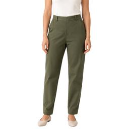 Womens Zac & Rachel Solid Pullon Pants With Front Pleat