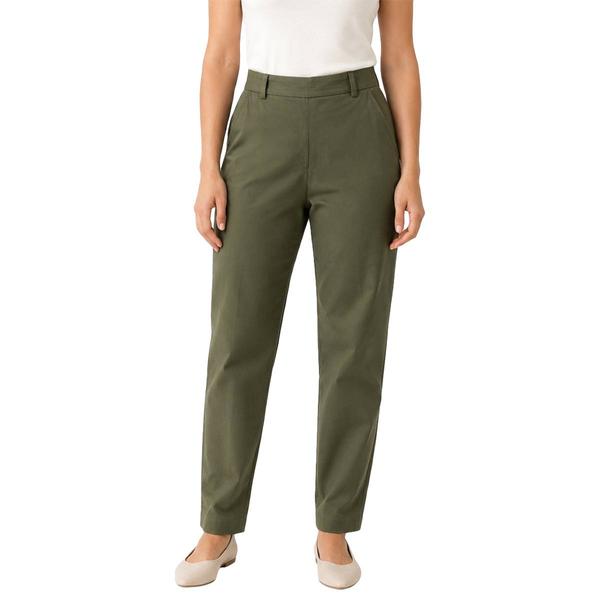 Womens Zac & Rachel Solid Pullon Pants With Front Pleat - image 