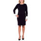 Womens NY Collection Block Bell Sleeve Sweater Dress - image 1