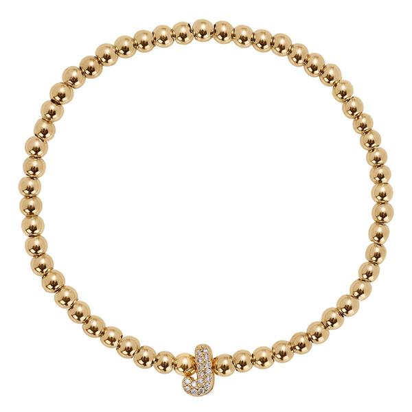 Athra 14kt. Gold Over Brass Initial J Stretch Bracelet