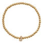 Athra 14kt. Gold Over Brass Initial J Stretch Bracelet - image 1