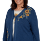 Plus Size Alfred Dunner Tuscany Sunflower Embroidery Cardigan - image 5
