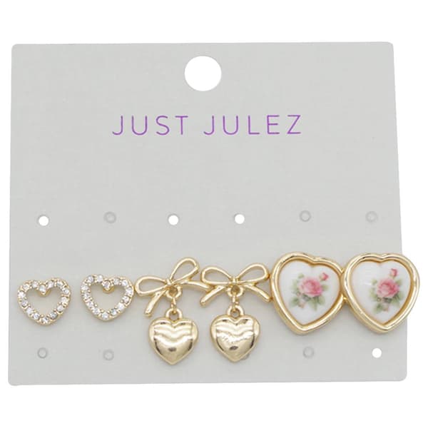 Ashley 3pr. Heart Stud Earrings Set - image 