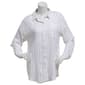 Juniors No Comment Lurex Off The Shoulder Button Down Top - image 2