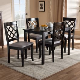 Baxton Studio Verner 5pc. Wood Dining Set