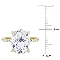 Gemstone Classics™ 10kt. Yellow Gold 4 7/8ctw. Moissanite Ring