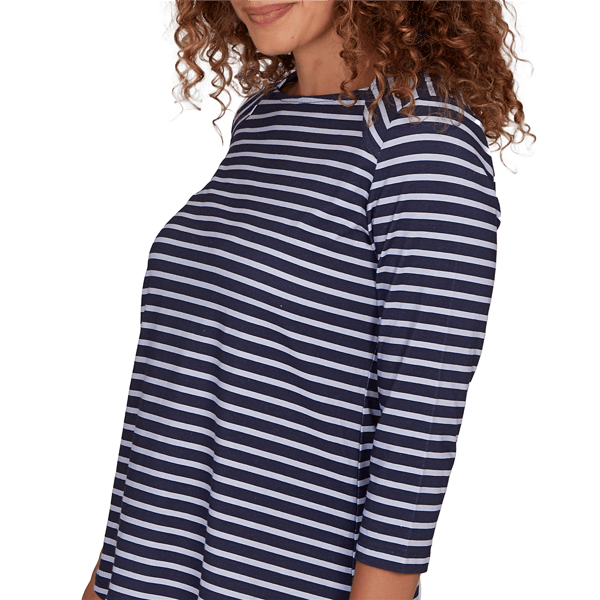 Petite Ruby Rd. Must Haves II Square Neck Stripe Tee