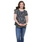 Womens Due Time Short Sleeve Ditsy Crossback Maternity Top - image 1