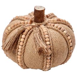 Jute Beaded Styrofoam Pumpkin
