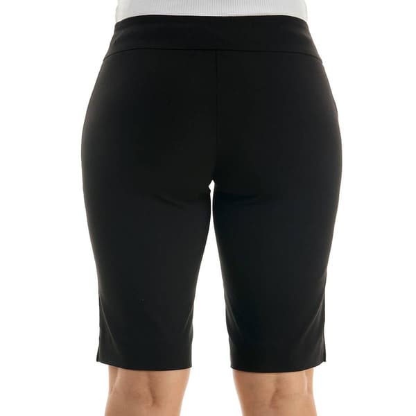 Petite Zac & Rachel Solid Pull On Bermuda Shorts