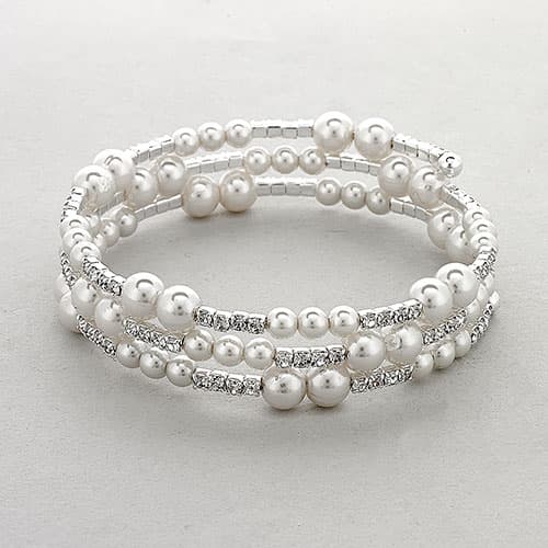 Rosa Rhinestones Pearl & Rhinestone Bracelet - image 