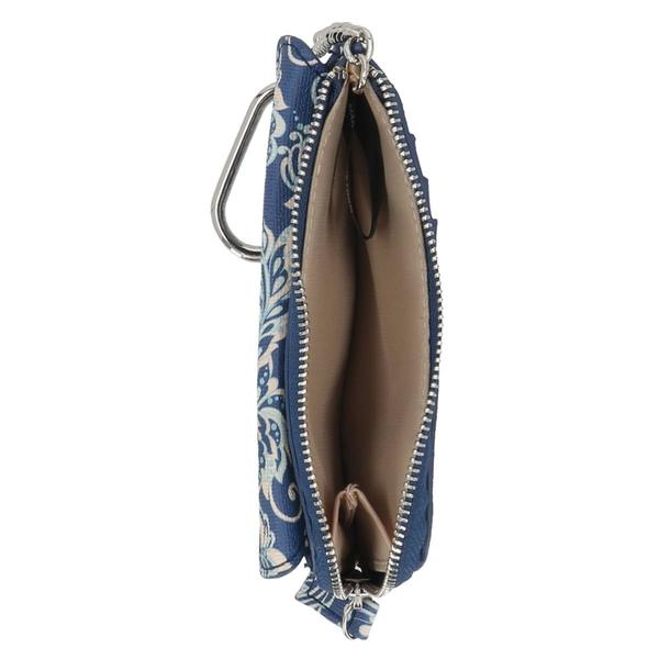 Mundi Pippa Indigo Paisley Recycled Fabric Exterior Wallet
