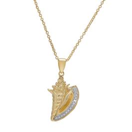 Accents by Gianni Argento Conch Shell Diamond Accent Pendant