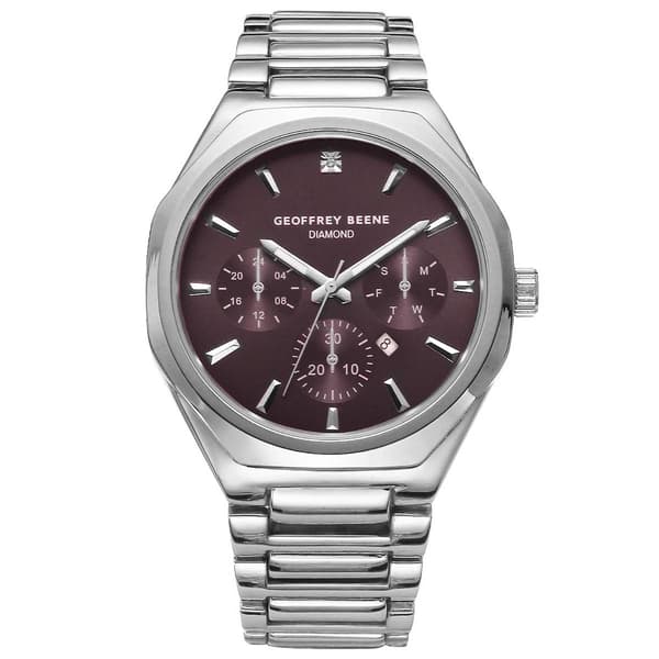 Mens Geoffrey Beene Genuine Diamond Dial Watch - GBA0034SL - image 